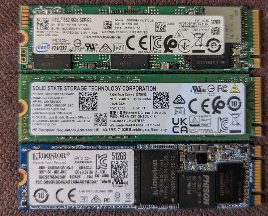 SSD M2 2280 NVME-SatA3  256-512gb