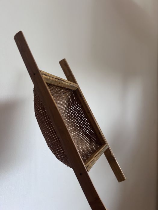 Stare Sito Drewniane Durszlak Minimalizm Wabi Sabi Vintage Rattan Cane Basket Modern