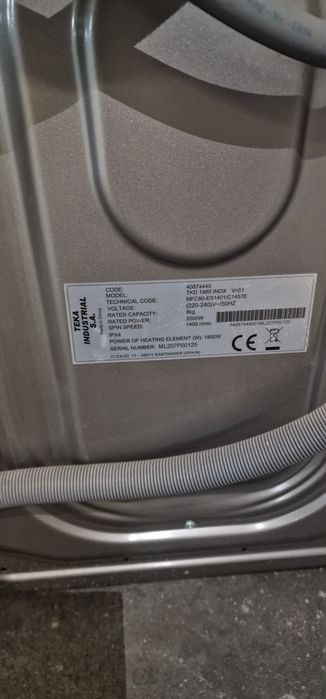 Máquina de Lavar Roupa Teka TKD 1480 – 8kg / 1400 rpm