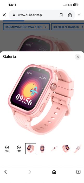 Smartwatch Garett Kids Essa 48mm LTE Różowy