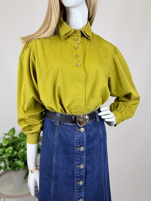 Vintage koszula bawełniana XL/XXL zielona oryginalna na co dzień