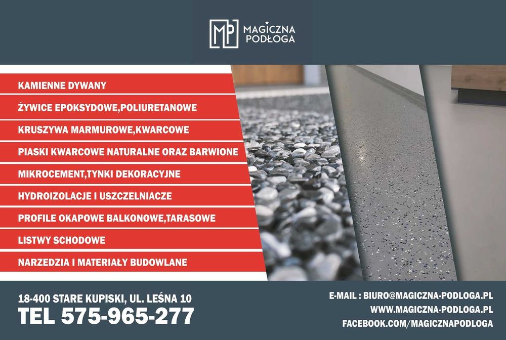 Kamienny dywan Żywica epoksydowa Mikrocement TARAS BALKON SCHODY GARAŻ