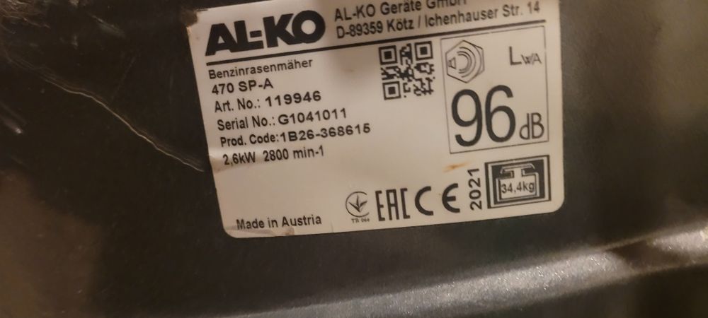 Kosiarka alko z napędem 4w1 470 sp-a