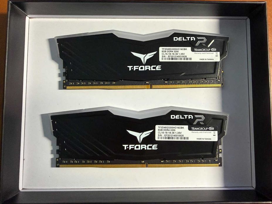 16 GB RAM TeamGroup T‑Force Delta R DDR4‑3200 — 2×8 GB