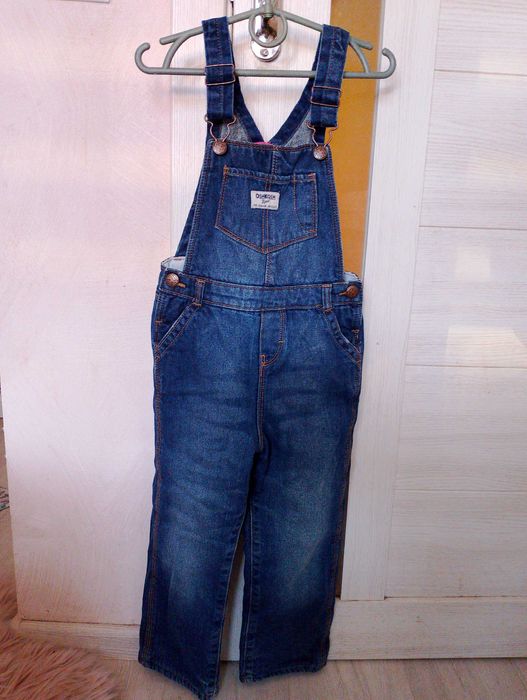 Джинсовий комбінезон на флісі на 3-5 років, osh kosh 5t