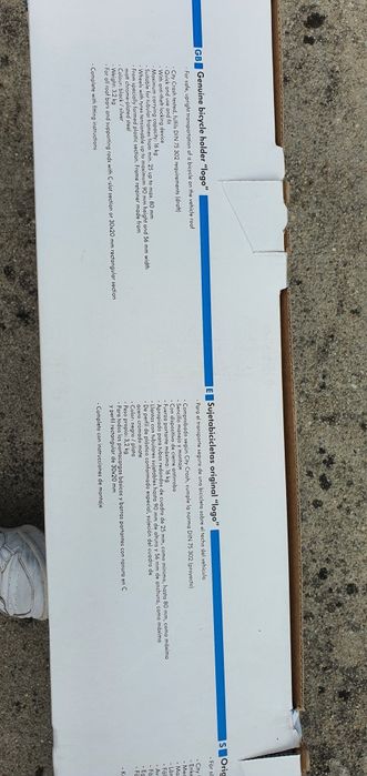 Suporte 1 bicicleta- original Volkwagen ( Novo)