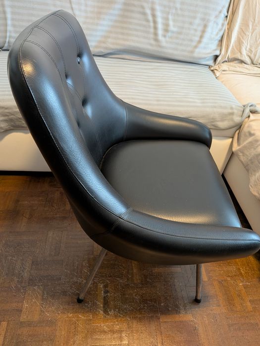 COMO NOVA Cadeira de escritório de couro sintético