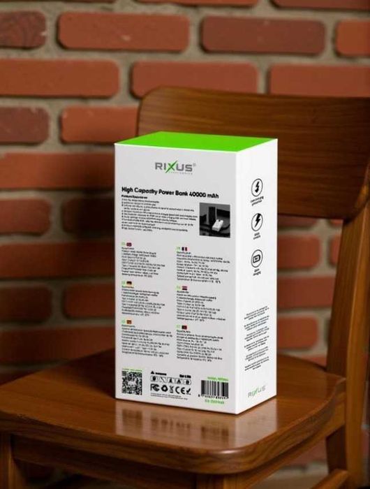 Павербанк, павербанк rixus, зарядна станція 40000