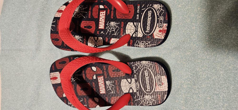 Chinelos criança marca Havaianas originais Homem Aranha tamanho 29-30
