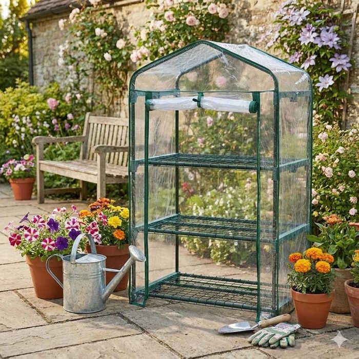 Міні-теплиця стелаж для розсади (3, 4, 8 полиць) Парник-теплиця