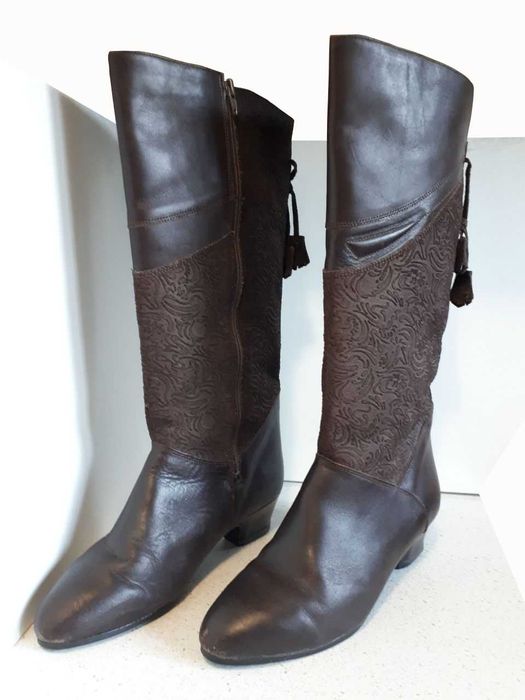 Сапоги женские TEXON зимние высокие натуральная кожа, 38разм, Германия