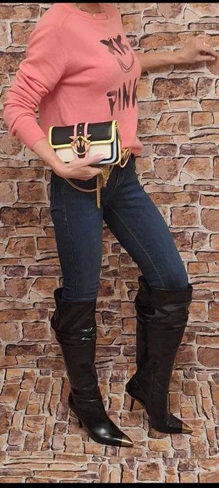 Sweter Marki PINKO Rosa/Nero