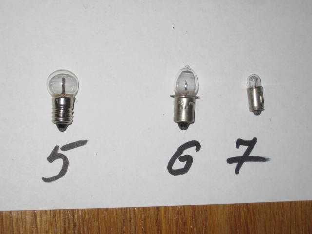 Автолампочки на 6 В, 12 В