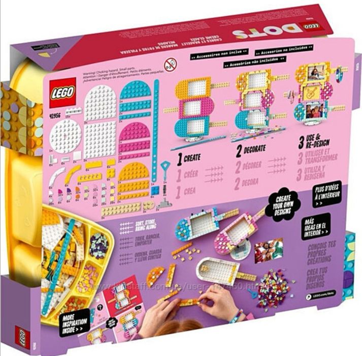 Конструктор Новый LEGO DOTs 41956 "Фоторамки и браслет «Мороженое"