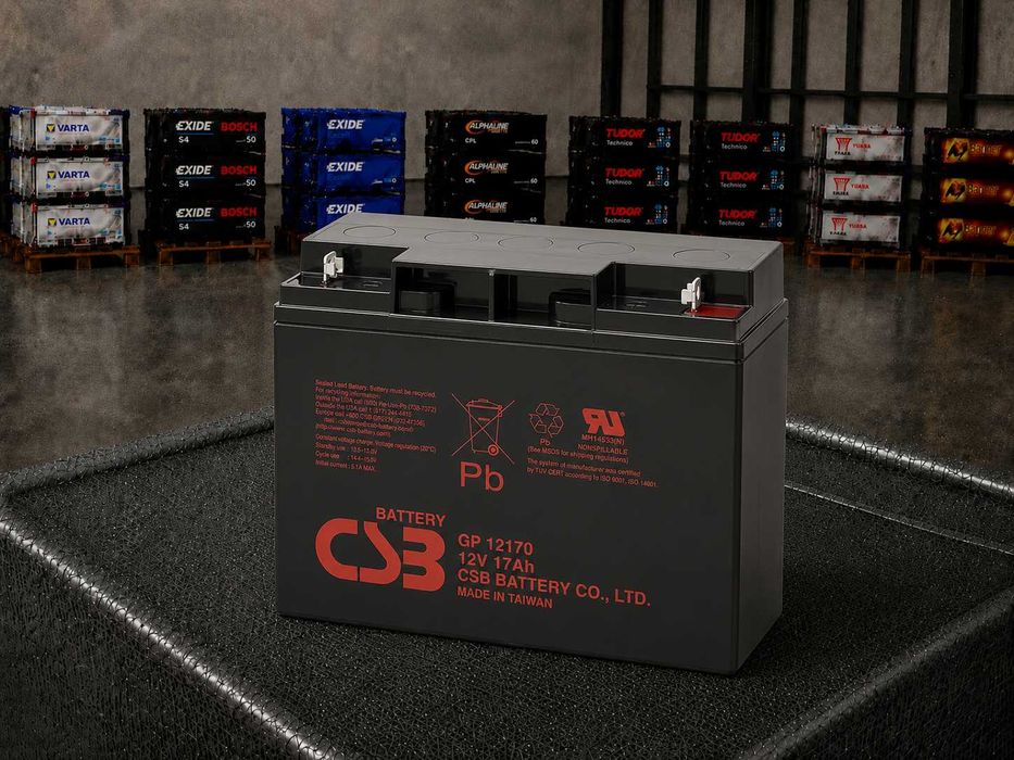 Акумулятор батарея CSB GP12170, 12 В, 17 Аг, 8595669500388