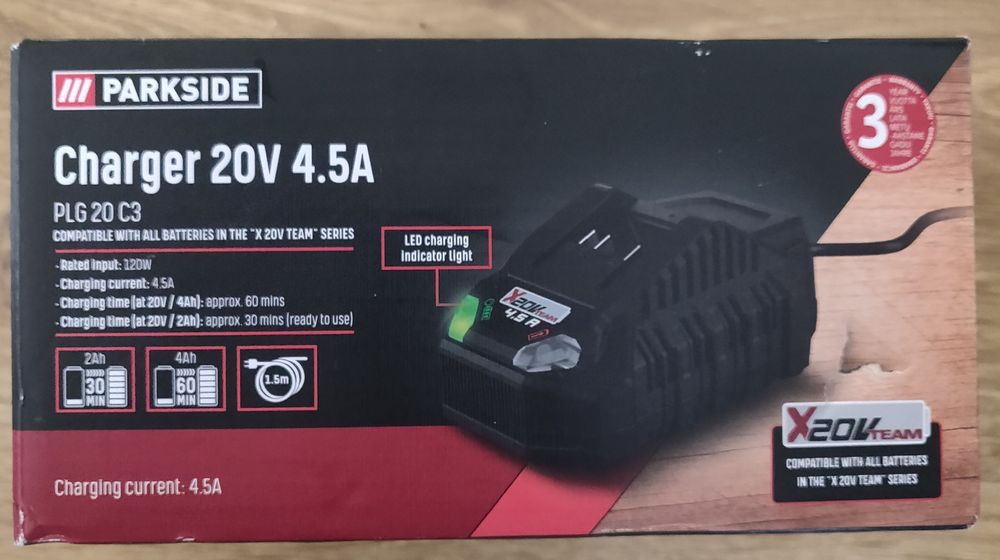 Ładowarka parkside 4.5A szybka