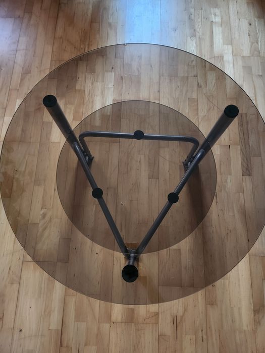 Stolik okrągły szklany