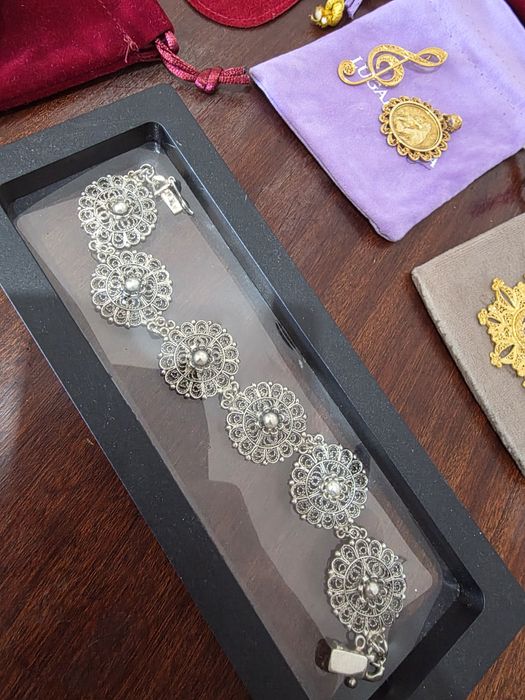 Pulseira Filigrana Portuguesa em Prata de Lei