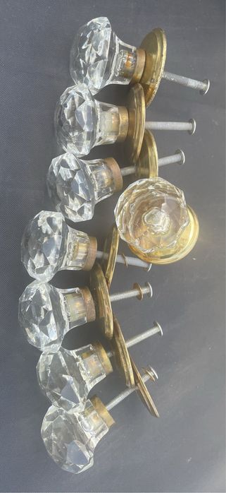 Puxadores de porcelana pintados de vidro e outros