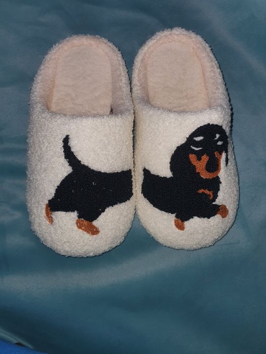 Плюшеві домашні капці "Такса собачка" (Cute Dachshund Dog), розмір 38