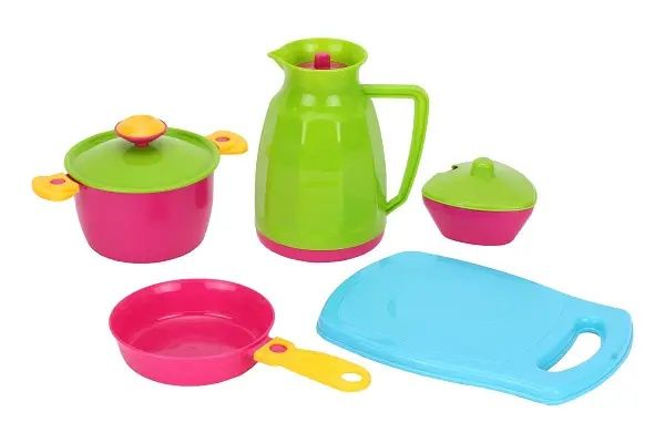 АКЦІЯ! Кухонний набір 9 «ТехноК» 3596 у валізі, плита, посуд, каструля