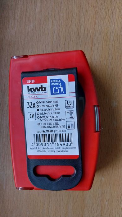 Conjunto de Bits 25mm 32 Peças KWB (aço CR-V)