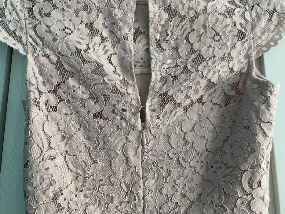 Sukienka plisowana, koronka H&M r. xxs