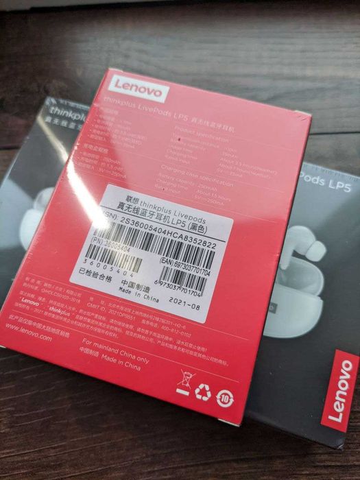 Наушники Lenovo LivePods LP5 Bluetooth 5.0 TWS беспроводные