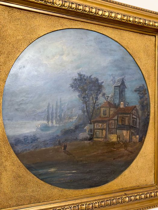 Pintura moinho Bretanha século XIX | Romantismo