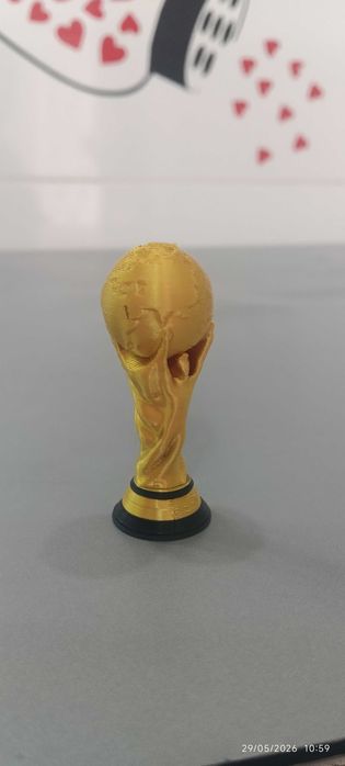 Porta-chaves Miniatura Taça da Copa do Mundo – Qualidade Premium 3D Ouro