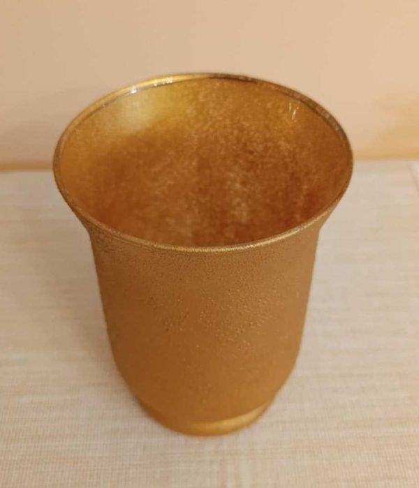 Vaso em vidro no tom de dourado velho - muito bom