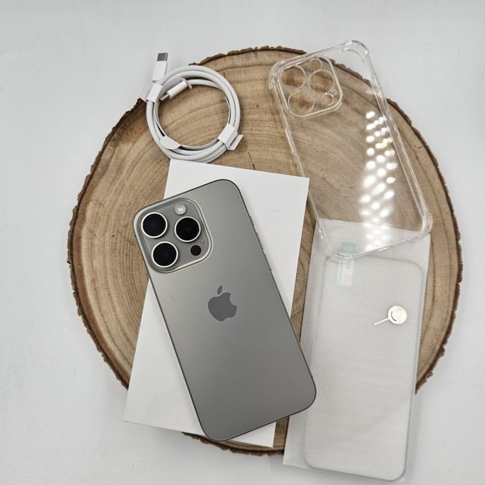 iPhone 15 Pro Max 256GB Titanium Natural • 97% bateria • GWARANCJA