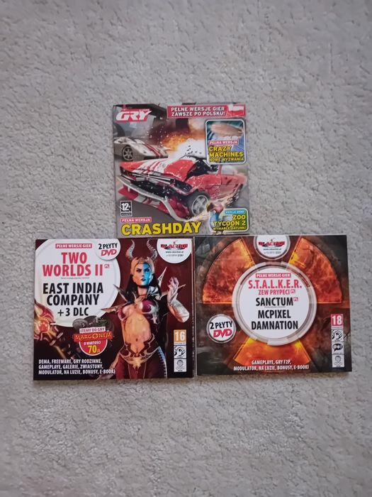 Gry na płytce CD 3 szt różne