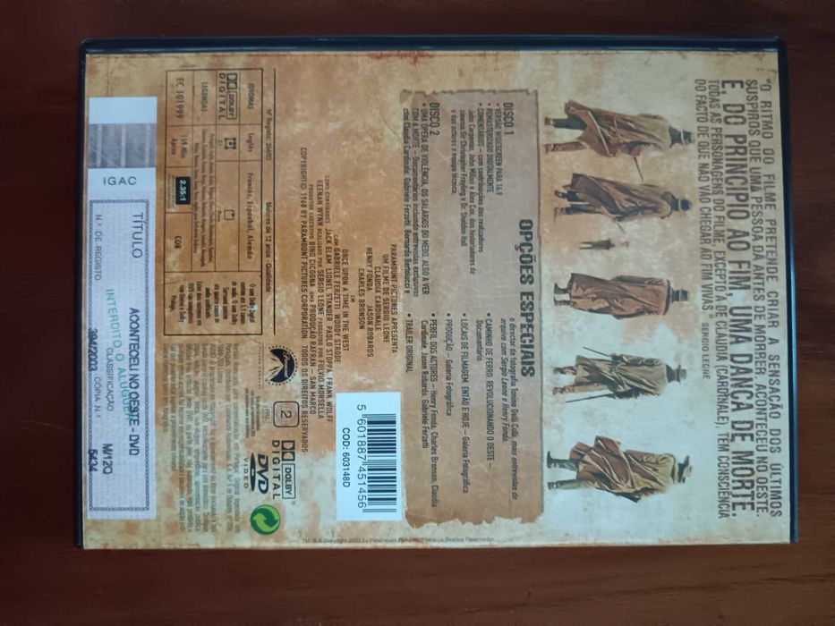 filme dvd original - aconteceu no oeste