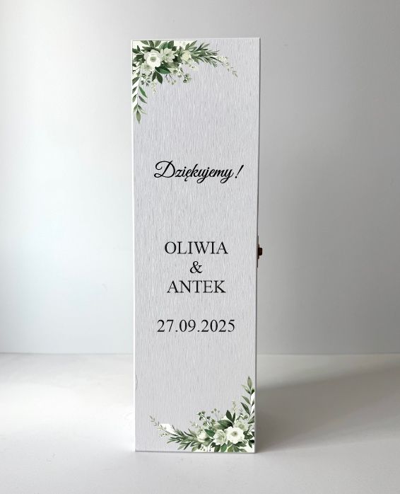 Prezent skrzynka na wino ślub urodziny rocznica weslele