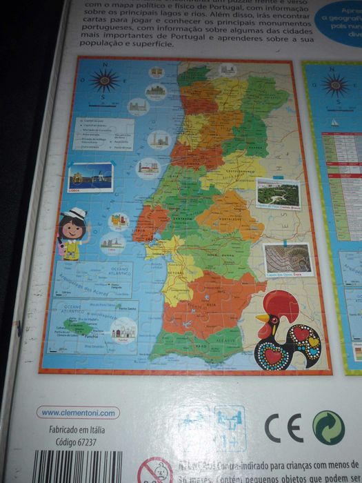 Puzzle/ Jogo Clementoni "Portugal": 1 euro