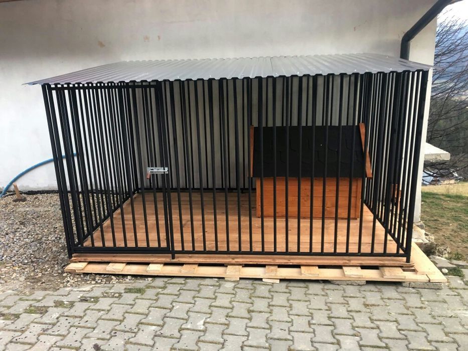 Kojec dla psa wykonany z profili. Boks klatka zagroda schowek .Buda