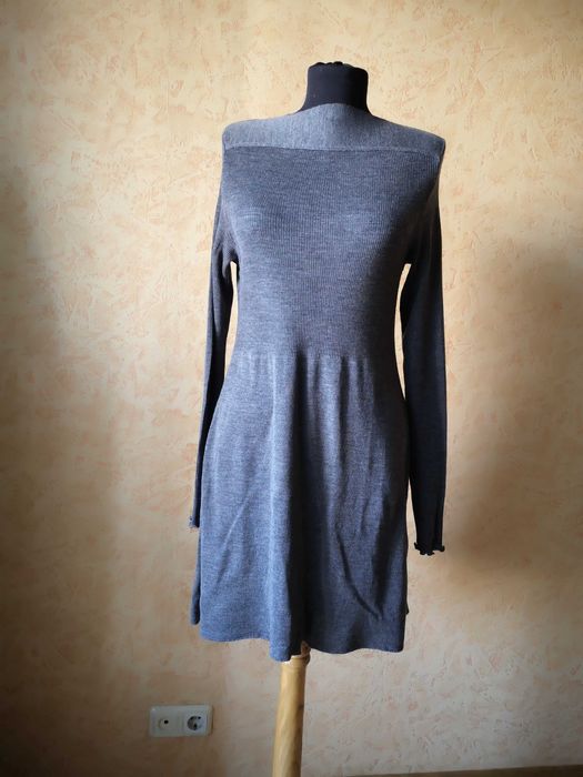 Lisanza сукня 80% вовна 20% шовк сірий колір