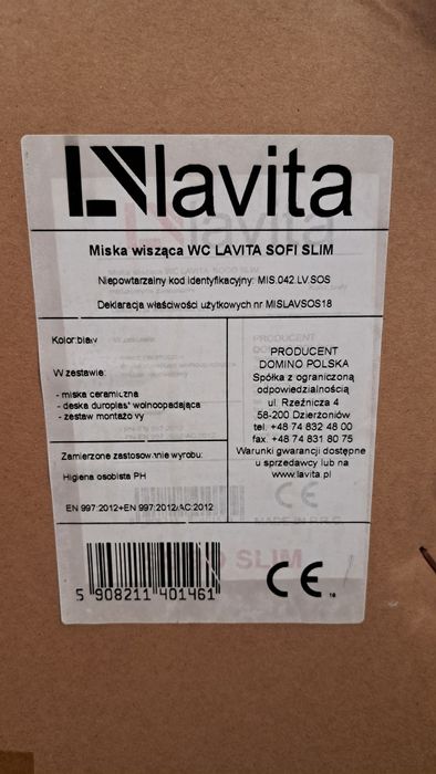 Nowa miska WC Lavita