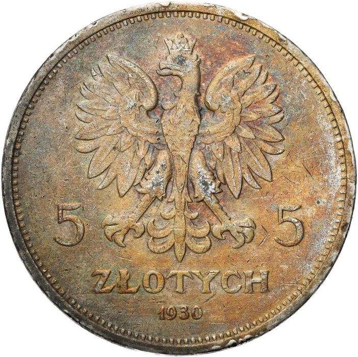 207. 5 złotych Sztandar 1930 Oryginał !!!