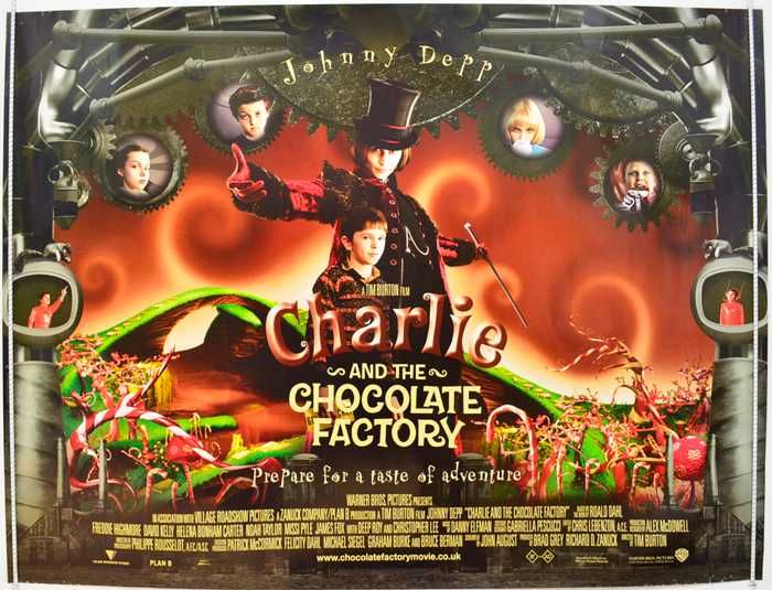 CHARLIE e a FÁBRICA DE CHOCOLATE (de Tim Burton) Johnny Deep