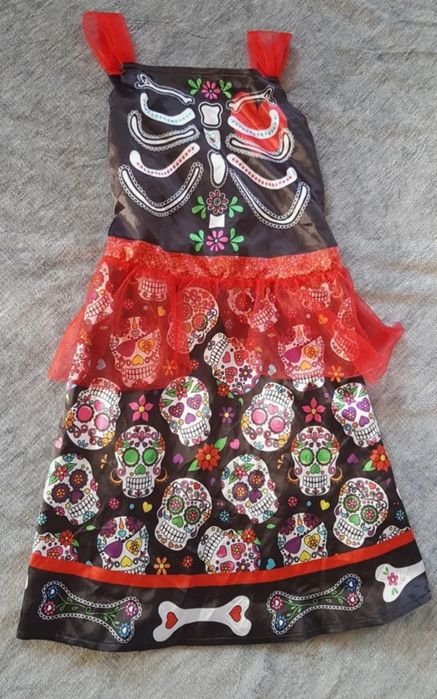 Halloween sukienka przebrania ala Freda 9 - 10 lat