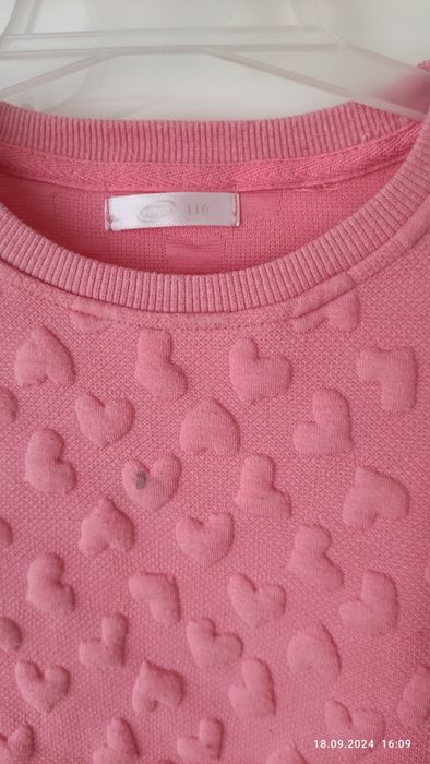 Bluza w wytłaczane serduszka r 116