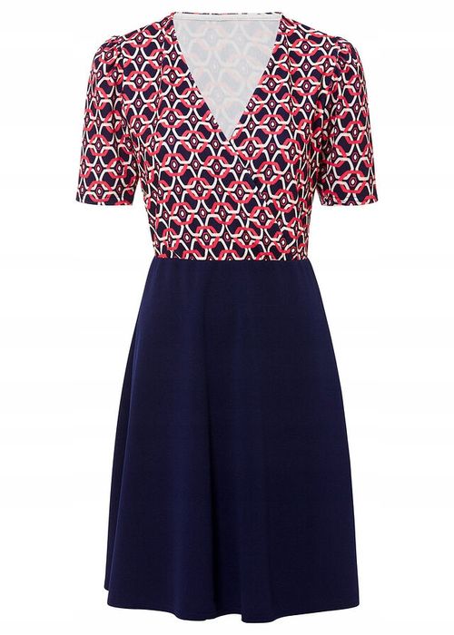 B.P.C sukienka granatowa nadruk ^44/46