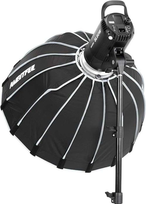 Godox SL-60W CRI 95+ LED, Bowens z AMBITFUL P60 Softbox