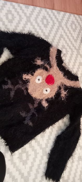 Sweterek dla dziewczynki 122 renifer