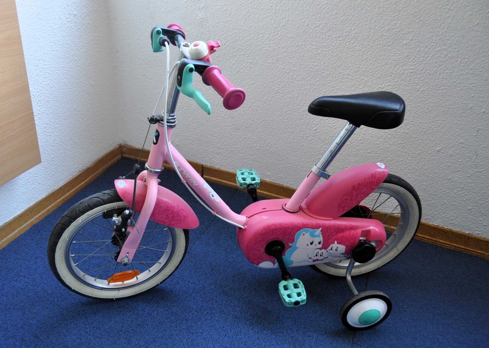 Bicicleta BTWIN criança 3 - 7 anos, roda 14", c/ rodinhas. Setúbal