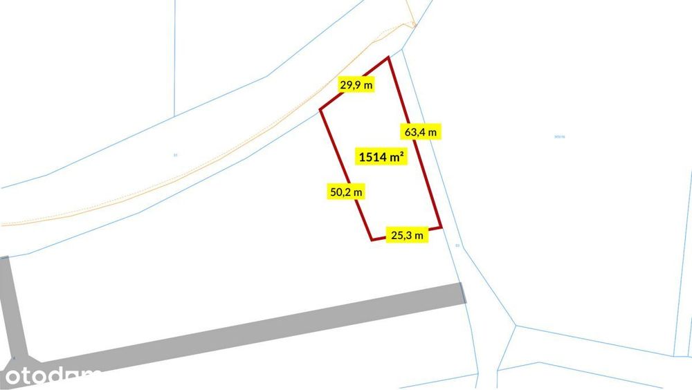 Działka budowlana Dzielna 1448 m² - Widok 3