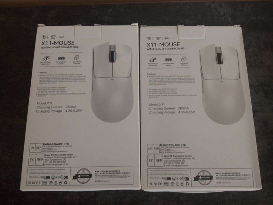 Нові Бездротові ігрові миші Attack Shark X11 PW3311+Гріпси