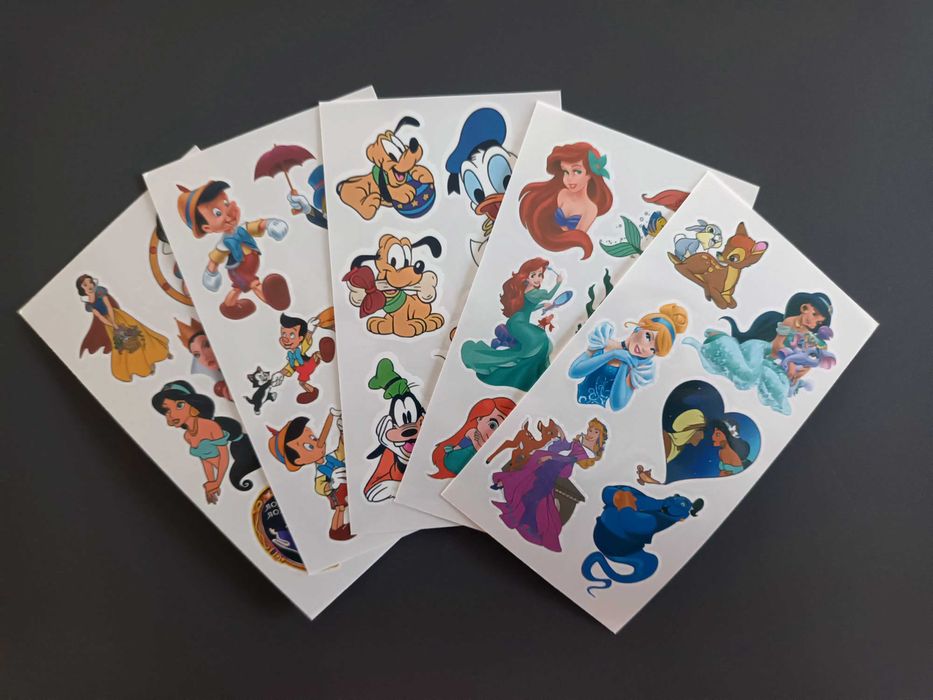 Tatuaże dziecięce Ariel Pinokio Pluto bajki DISNEY 5 arkuszy!